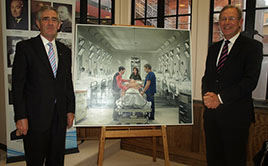 Kerry Breen and Michael Davies with the centenary art  work thumbnail_166